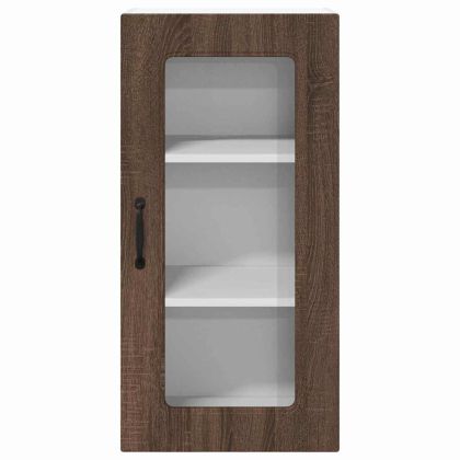 Кухненски шкаф 2 pcs Кафяв дъб 40 x 31 x 80 см Инженерно дърво