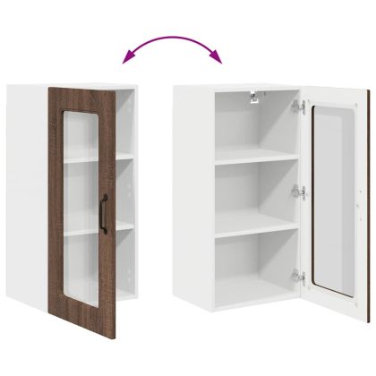 Кухненски шкаф 2 pcs Кафяв дъб 40 x 31 x 80 см Инженерно дърво