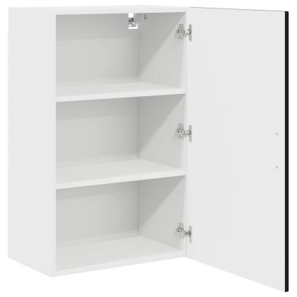 Кухненски шкаф с рафт Черно 50 x 31 x 80 см Инженерно дърво