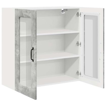 Кухненски шкаф Циментено сиво 80 x 31 x 80 см Инженерно дърво