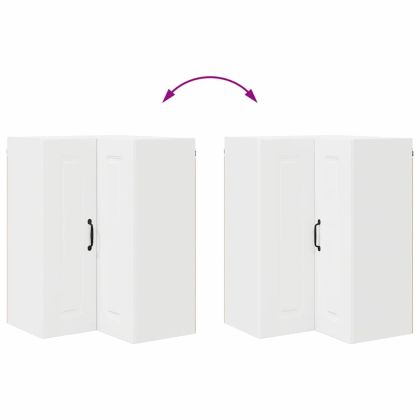 Кухненски шкаф с рафт Бяло 57 x 57 x 80 см Инженерно дърво