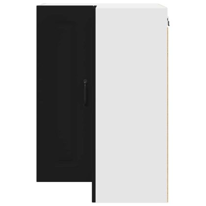 Кухненски шкаф с рафт Черно 57 x 57 x 80 см Инженерно дърво