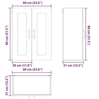 Кухненски шкаф Сонома дъб 60 x 31 x 80 см Инженерно дърво