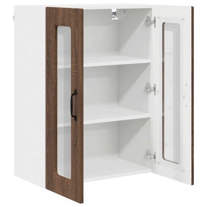 Кухненски шкаф с рафт Кафяв дъб 60 x 31 x 80 см Инженерно дърво