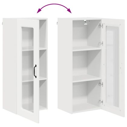 Кухненски шкаф с рафт Бяло 40 x 31 x 100 см Инженерно дърво