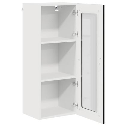 Кухненски шкаф с рафт Черно 40 x 31 x 100 см Инженерно дърво