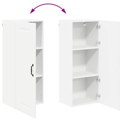 Кухненски шкаф с рафт Бяло 40 x 31 x 100 см Инженерно дърво