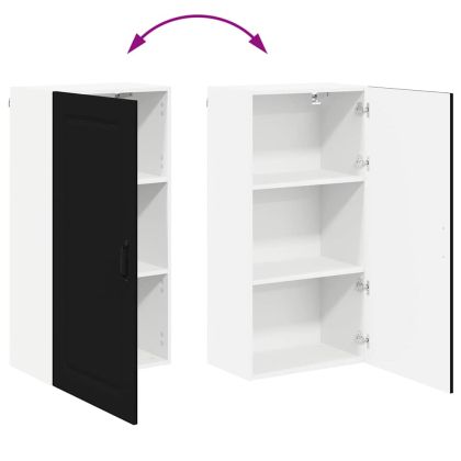 Кухненски шкаф с рафт Черно 50 x 31 x 100 см Инженерно дърво