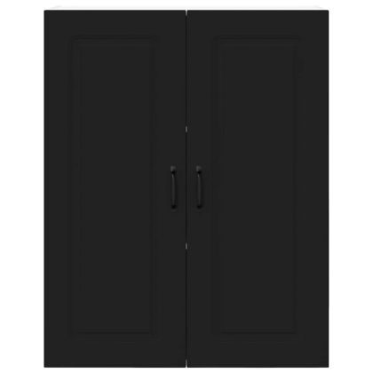 Кухненски шкаф с рафт Черно 80 x 31 x 100 см Инженерно дърво