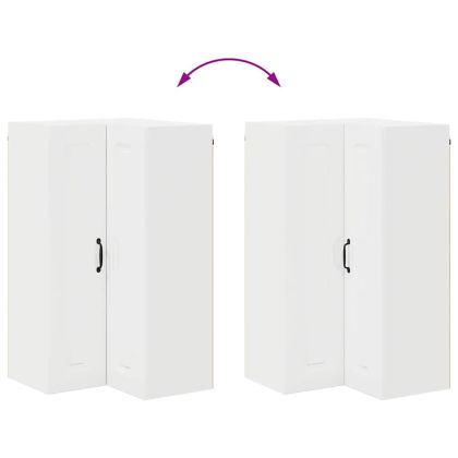 Кухненски шкаф Лъскаво бяло 57 x 57 x 100 см Инженерно дърво