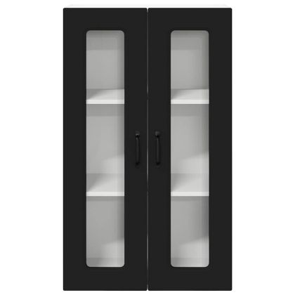 Кухненски шкаф с рафт Черно 60 x 31 x 100 см Инженерно дърво