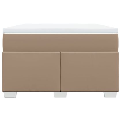 Боксспринг легло с матрак, капучино, 120x200см, изкуствена кожа