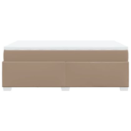 Боксспринг легло с матрак, капучино, 120x200см, изкуствена кожа