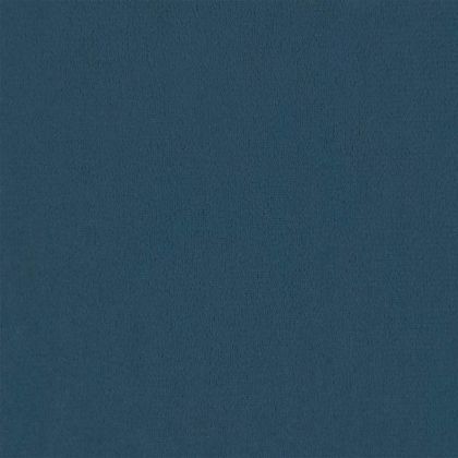 Табуретка с дървени крака, синя, кадифе