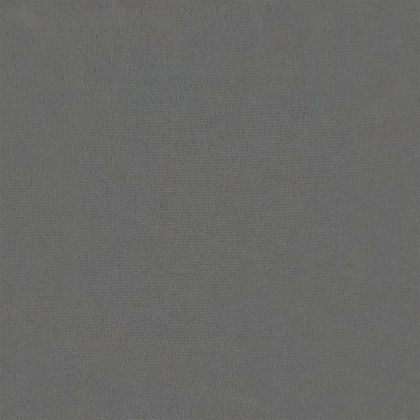 Табуретка с дървени крака, тъмносива, кадифе