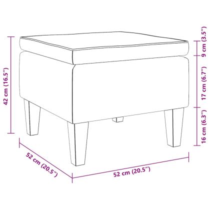 Табуретка с дървени крака, розова, кадифе