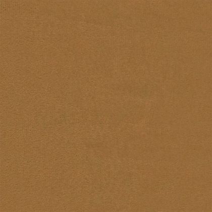 Табуретка с дървени крака, кафява, кадифе