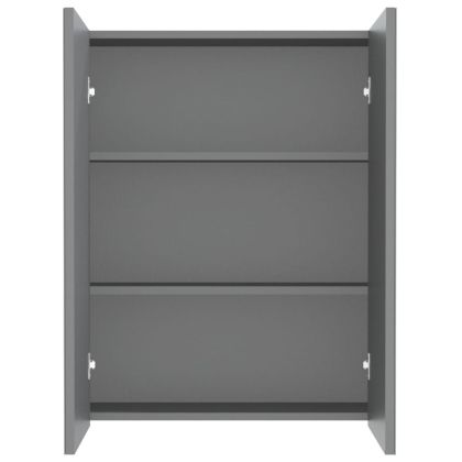 Шкаф с огледало за баня, 60x15x75 см, МДФ, антрацит