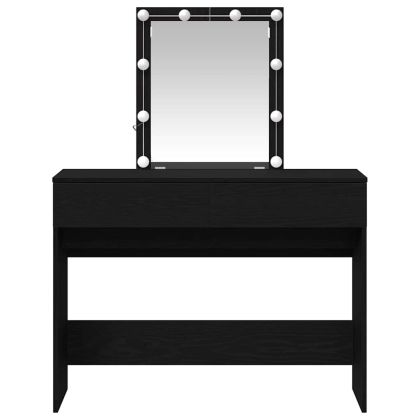 Тоалетка с чекмедже Черен дъб 100 x 40 x 130 см Инженерно дърво