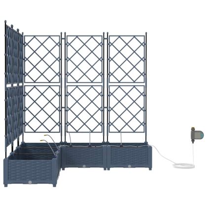 Градински саксии Сив 120 x 120 x 126 см Стомана