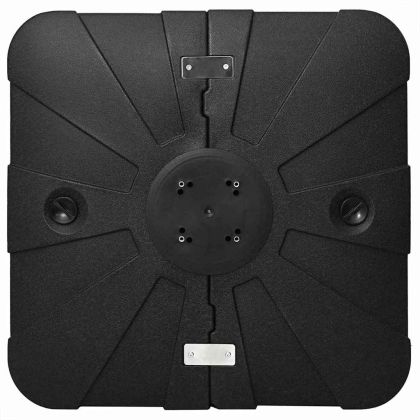 Комплект основа за чадър 2 pcs Черно 88 x 88 x 19 см Пластмаса