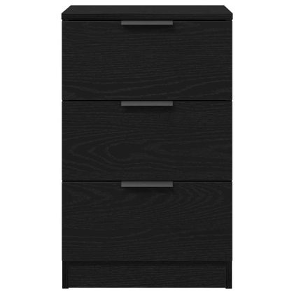 Нощен шкаф с чекмедже Черен дъб 40 x 65 x 65 см Инженерно дърво