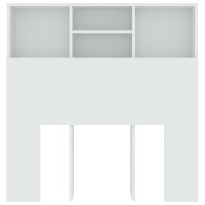 Табла за легло тип шкаф, бяла, 100x19x103,5 см