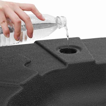 Комплект основа за чадър 2 pcs Черно 88.5 x 88.5 x 12 cm