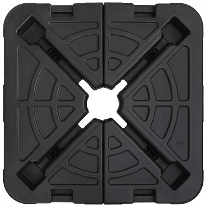 Комплект основа за чадър 2 pcs Черно 88.5 x 88.5 x 12 cm