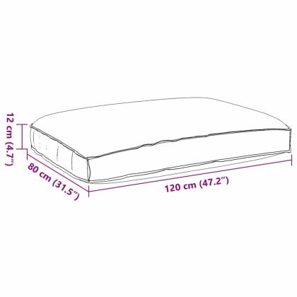 Възглавница за палетна седалка Бежово 120 x 80 x 12 cm