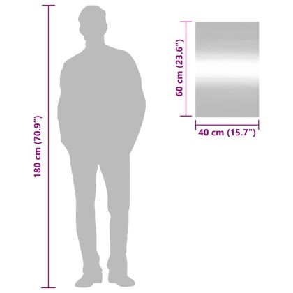 Стенно огледало 40x60 см стъкло правоъгълно
