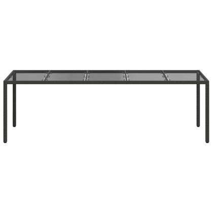 Градинска маса за хранене Чист черен 250 x 100 x 75 см