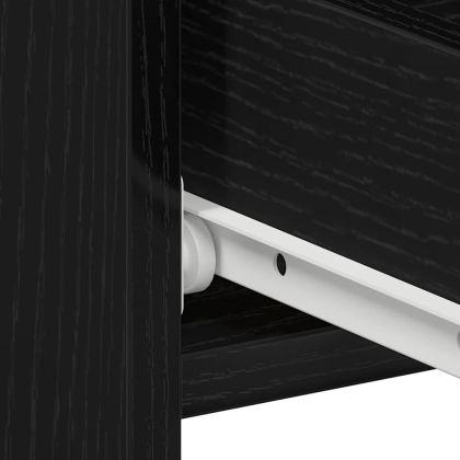 Нощен шкаф 2 pcs Черен дъб 40 x 35 x 62.5 см Инженерно дърво