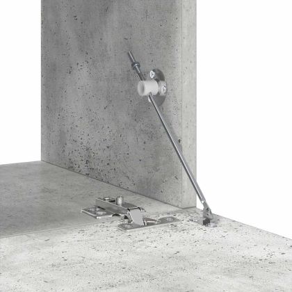 Комплект ТВ шкафове от 8 части, бетонно сив, инженерно дърво