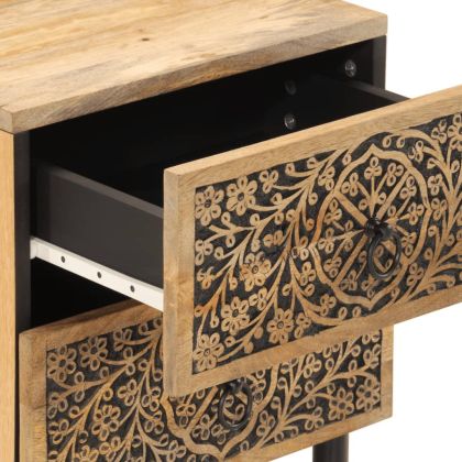 Нощни шкафчета, 2 бр, 40x33x46 см, манго масив