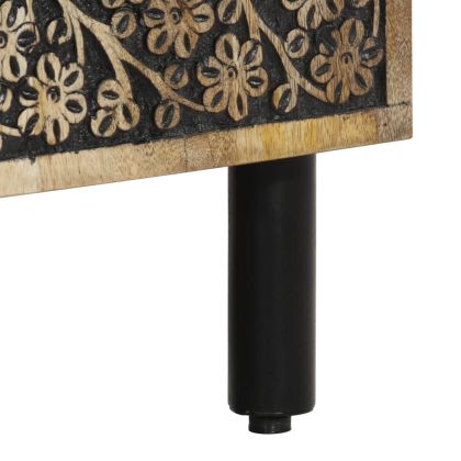 Страничен шкаф 60x33x75 см манго масивно дърво