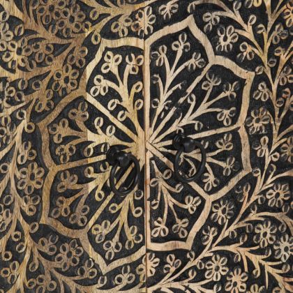 Страничен шкаф 60x33x75 см манго масивно дърво