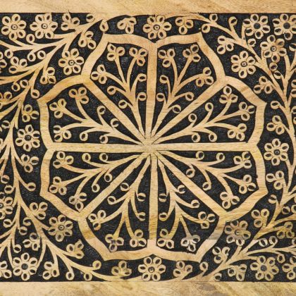 Страничен шкаф 80x33x75 см манго масивно дърво