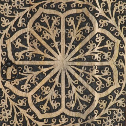 Страничен шкаф 90x33x75 см манго масивно дърво