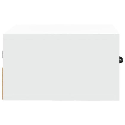 Нощно шкафче за стенен монтаж, бяло, 35x35x20 см