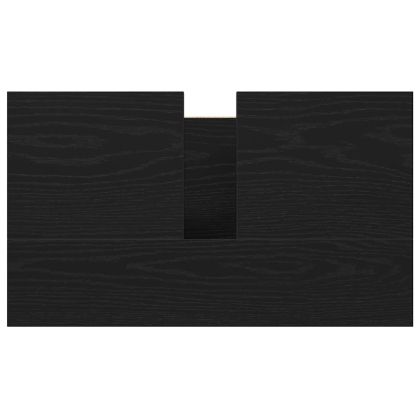 Шкаф за мивка за баня черен 60x34,5x60 cm