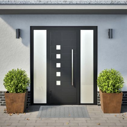 Градински саксии 2 бр. 50x50x50 см Изветряла стомана