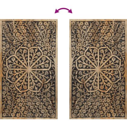 Комплект мебели за баня, 3 части, масивна мангова дървесина