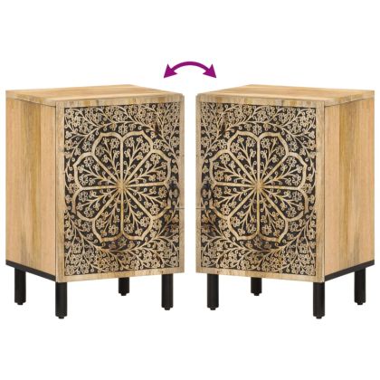 Шкаф за баня 38x33x58 см масивно мангово дърво