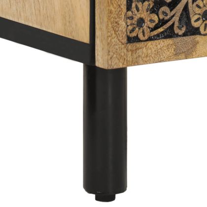 Страничен шкаф 40x33x75 см манго масивно дърво