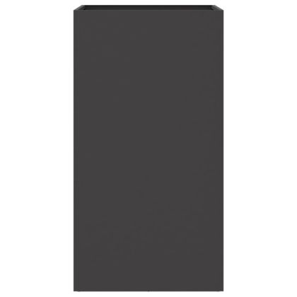 Кашпа, черна, 42x38x75 см, стомана