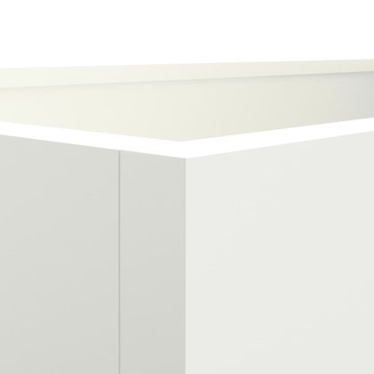 Кашпа, бяла, 62x47x46 см, стомана