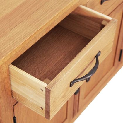 Служебен шкаф Кафяво 112 x 33.5 x 70 см Солидно дъбово дърво