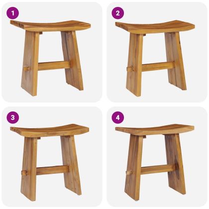 Табуретка, тиково дърво масив