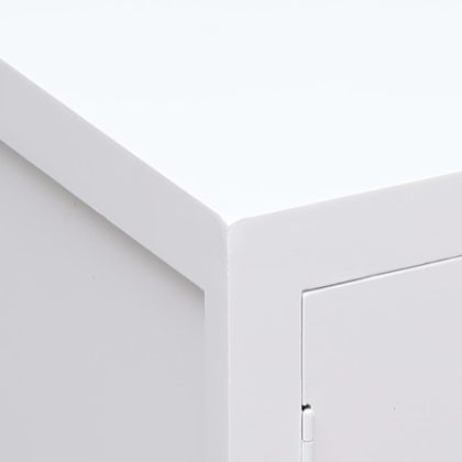 Нощно шкафче, бяло, 38x28x52 см, дърво от пауловния